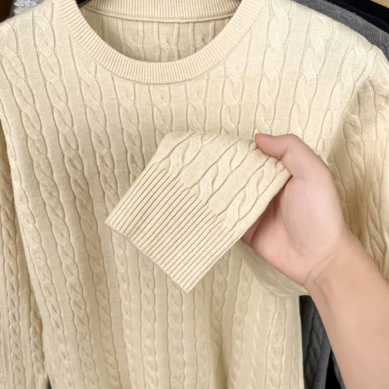 Hot High-End Luxury Man Long-Sleeved Knitwear round Neck No Pilling No Fading Embroidery Spring New Sweater Leisure Mensclothing